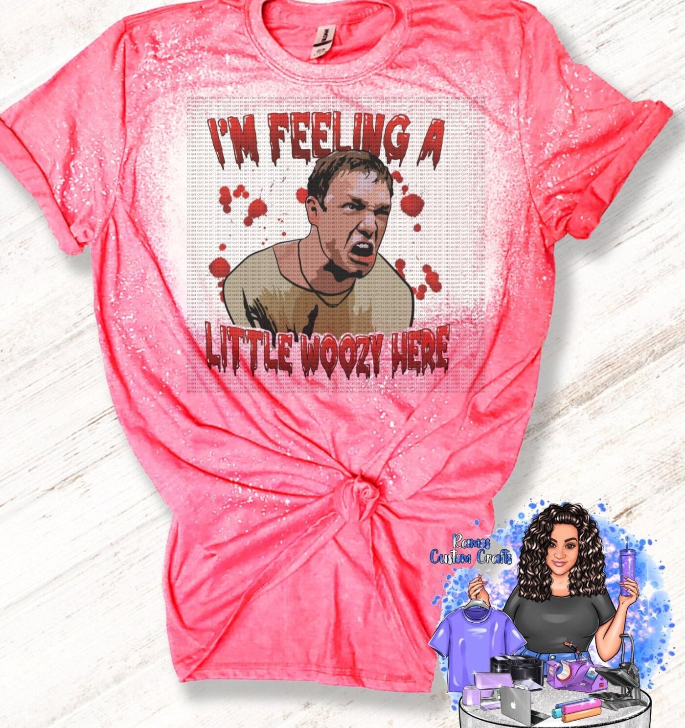 Horror Halloween, I'm Feeling A Little A Little Woozy Here, Stu Macher, Scream Movie Sublimated Bleached Shirt